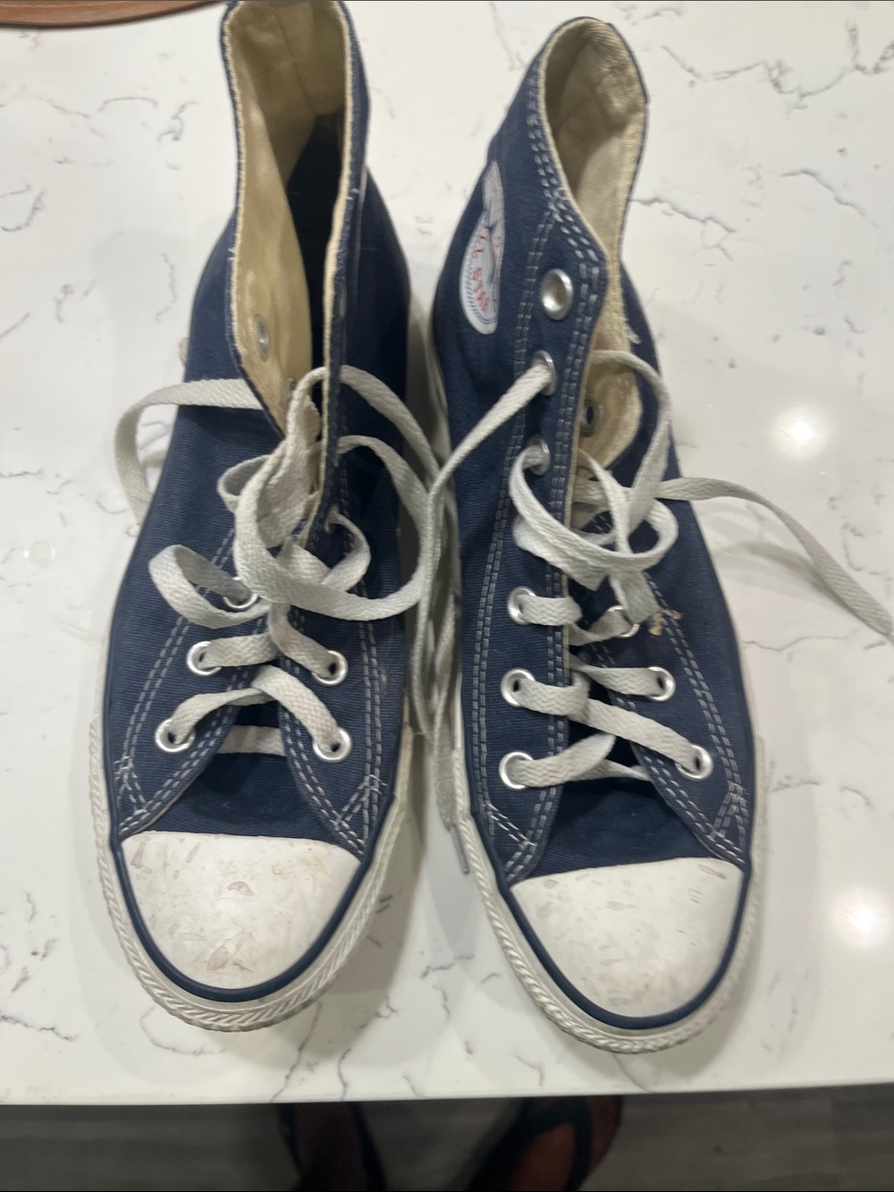Converse High Top Sneakers - Navy & White - Picture 2 of 5
